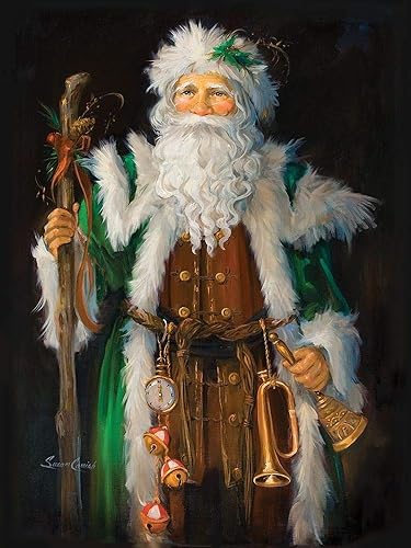 Posterazzi Póster de la colección Mountainland Santa por Susan Comish (12 x 9)