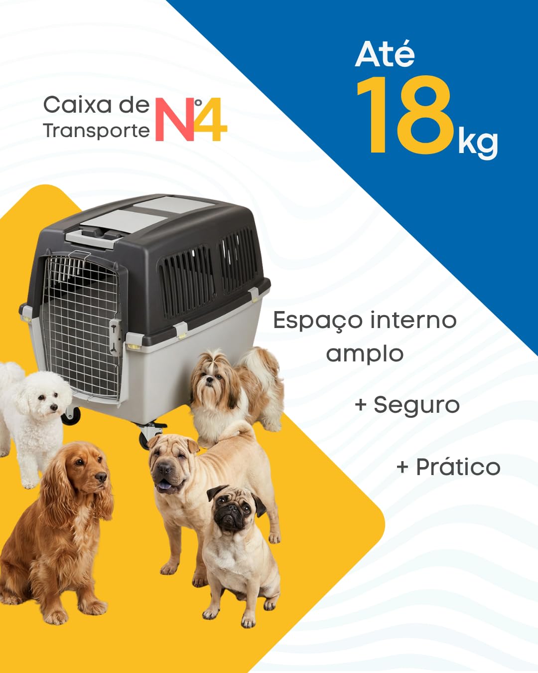 TRASPORTINO GULLIVER IATA 4 cm.71x51x50h. 10410