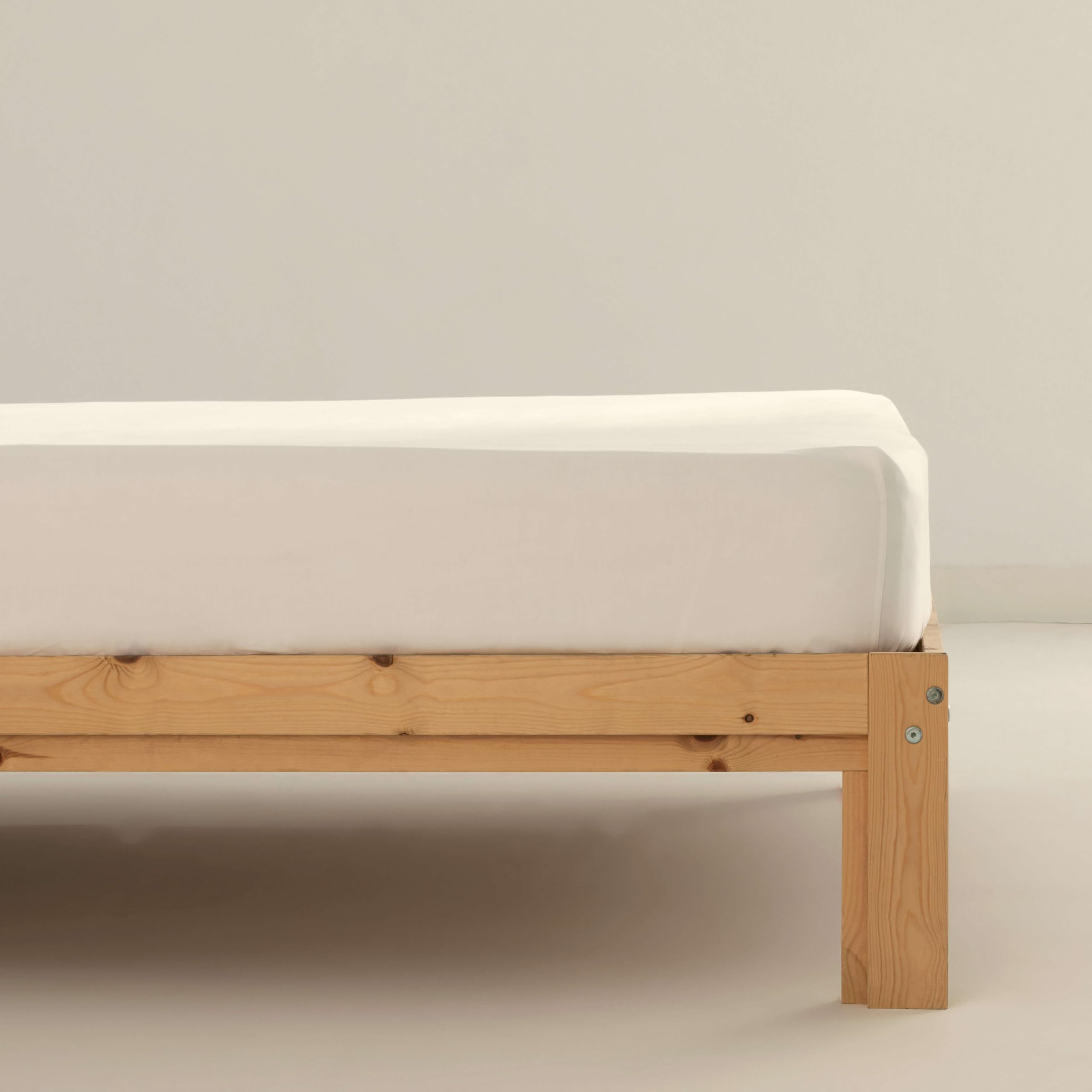 BELUM | Juego de Sábanas Satén 300 Hilos para Cama de 135 - Encimera 210x270cm - Bajera 140x200cm + 35 cm Fuelle Funda Almohada: 50x80 2 Unidades Modelo: White