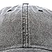DALIX Mens Pigment Dyed Washed Cotton Cap - Adjustable Hat 6 Panel Unstructured (Heavy Washed Black)
