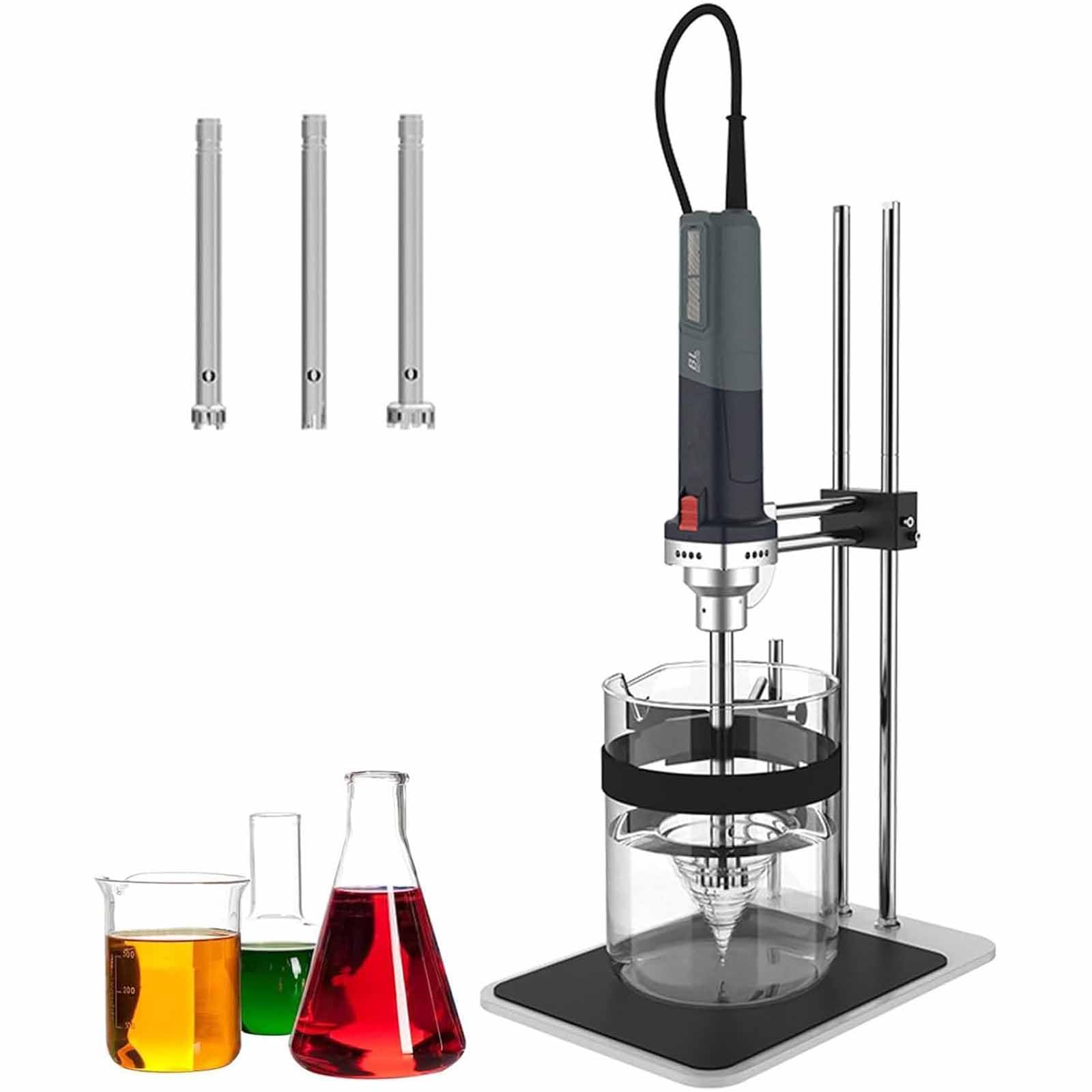 Homogenizator tkanek laboratoryjnych, regulowany 6-biegowy dyspergator laboratoryjny, podwójny wspornik pionowy, 25 mm, 18 mm, 36 mm głowice robocze do homogenizacji komórek