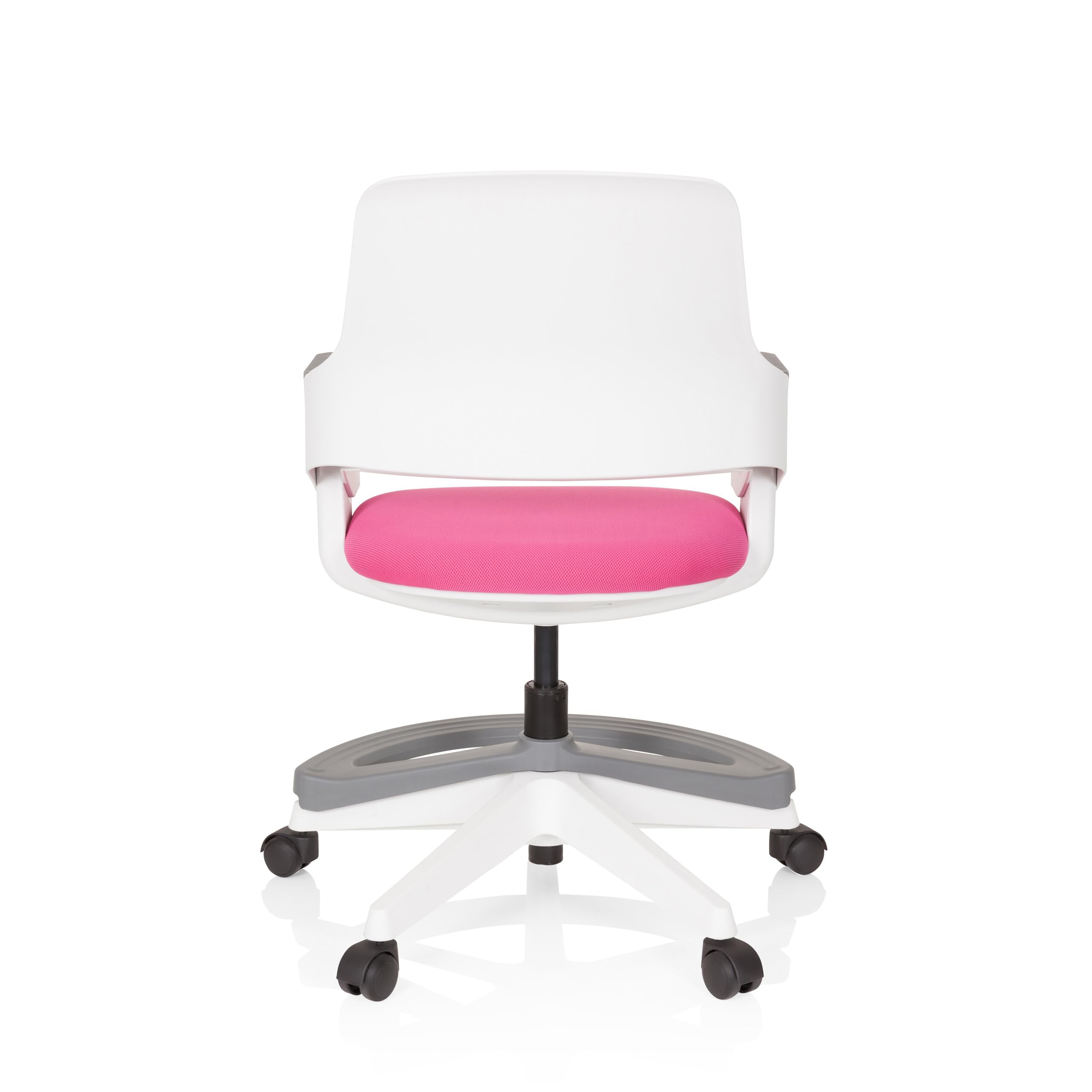 hjh OFFICE Kinder- & Jugendstuhl Kid Flex – Mitwachsender Drehstuhl mit Verstellbarer Rückenlehne, individuell anpassbar, 4–14 Jahre, Rosa