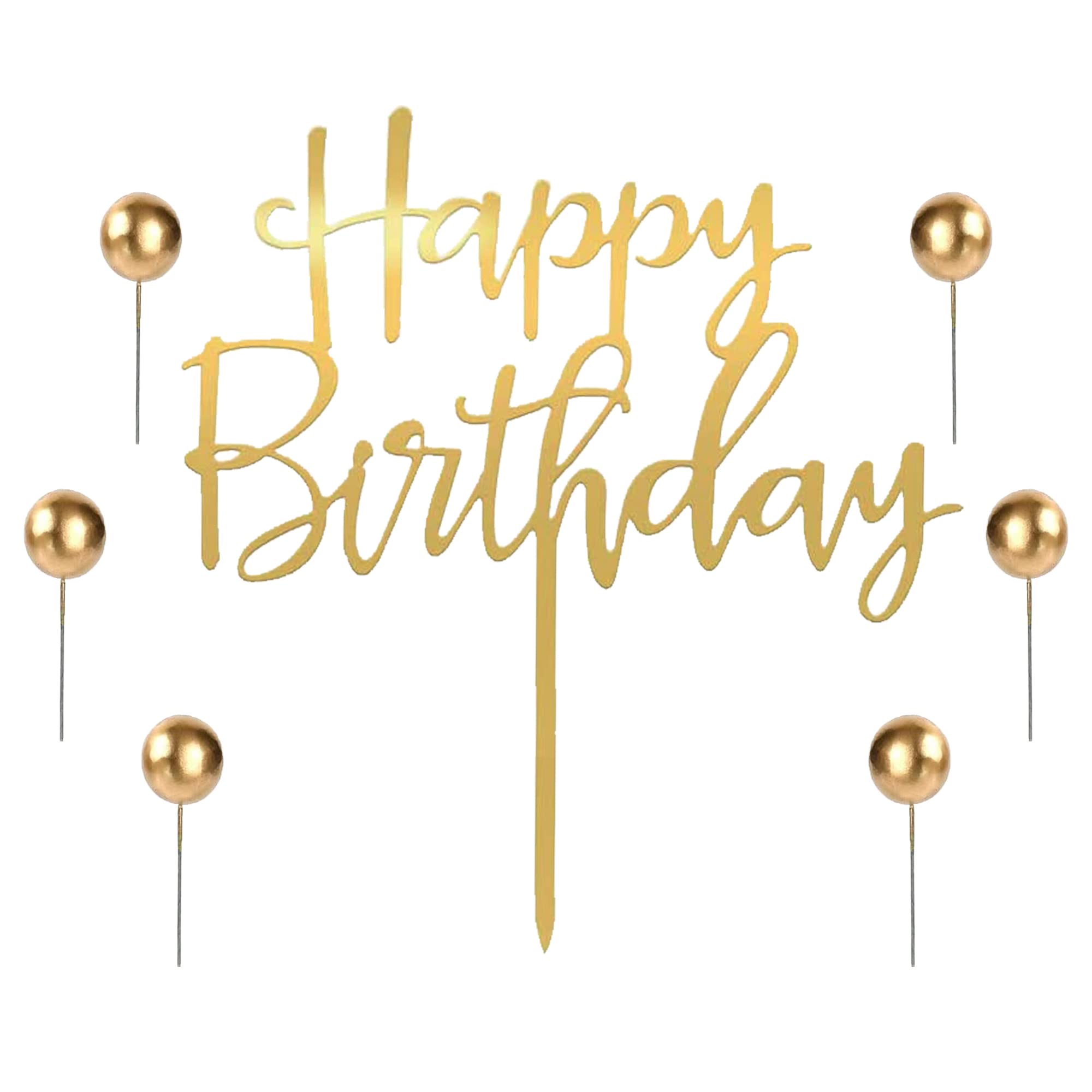 Buy Happy Birthday Cake Topper and Balls Cake Topper Mini Balloons Cake