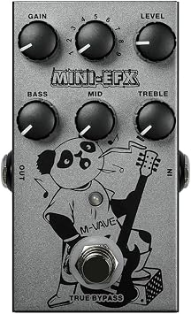 Mini EFX Compact Guitar Multi-Effects Pedal with 9 Drive Tones Boost/Overdrive/Distortion, 3-Band EQ & True Bypass   Portable Tone Shaper for Electric Guitars