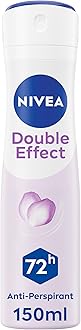 Double Effect Anti-Perspirant Deodorant Spray (150ml), Women's Deodorant Spray with 72H Sweat and Odour Protection, Sweat Block for Women with Natural Avocado Extract