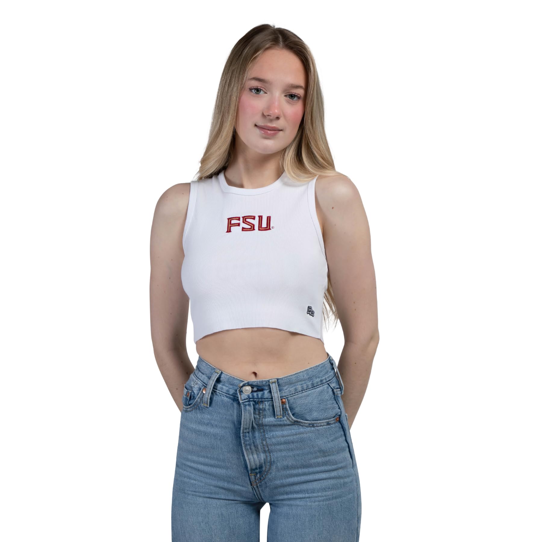 Hype & Vice LSU Homerun Tee For Women - Cotton Spandex Crop Tank Top, Game Day College Shirt - View #3