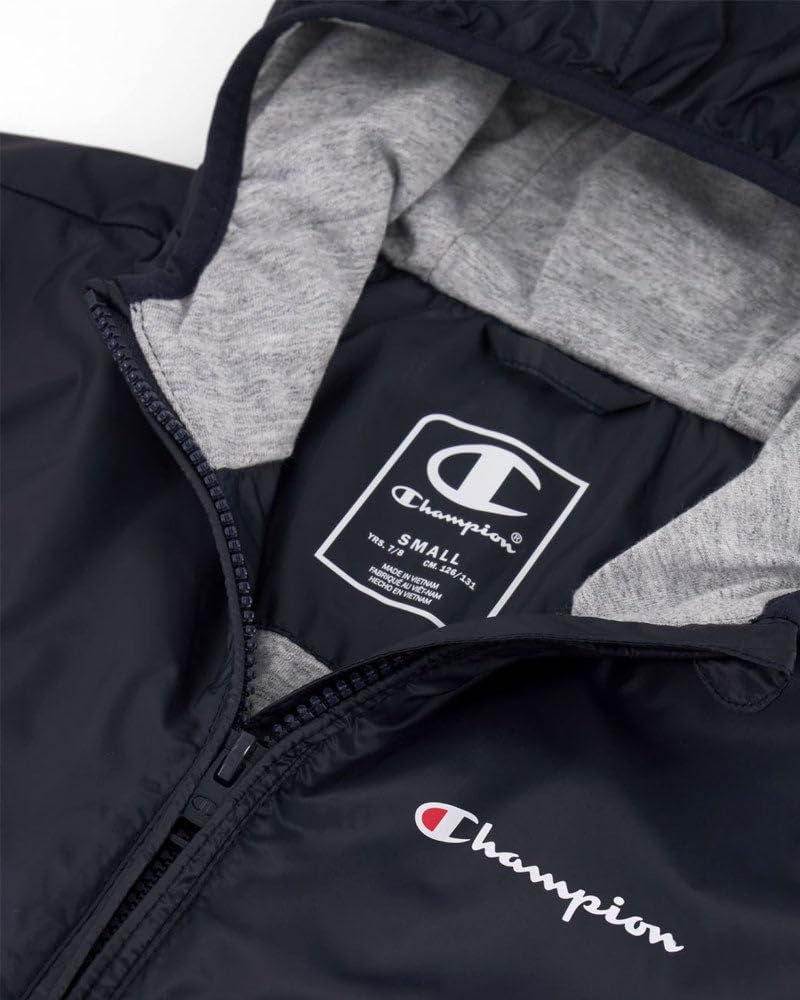 Champion Legacy Outdoor K - Light Wr Small Script Logo Hooded Giacca Unisex - Bambini e ragazzi (Pacco da 1)