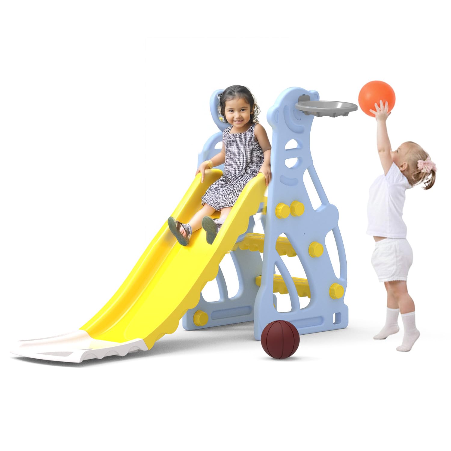 Lifelong Cuppy Penguin Slide for Kids 2-7 Years with Basketball Hoop | Big Slide for Toddler for Indoor Outdoor Play | Baby Durable Plastic, Safe & Portable for Toddlers-image-15