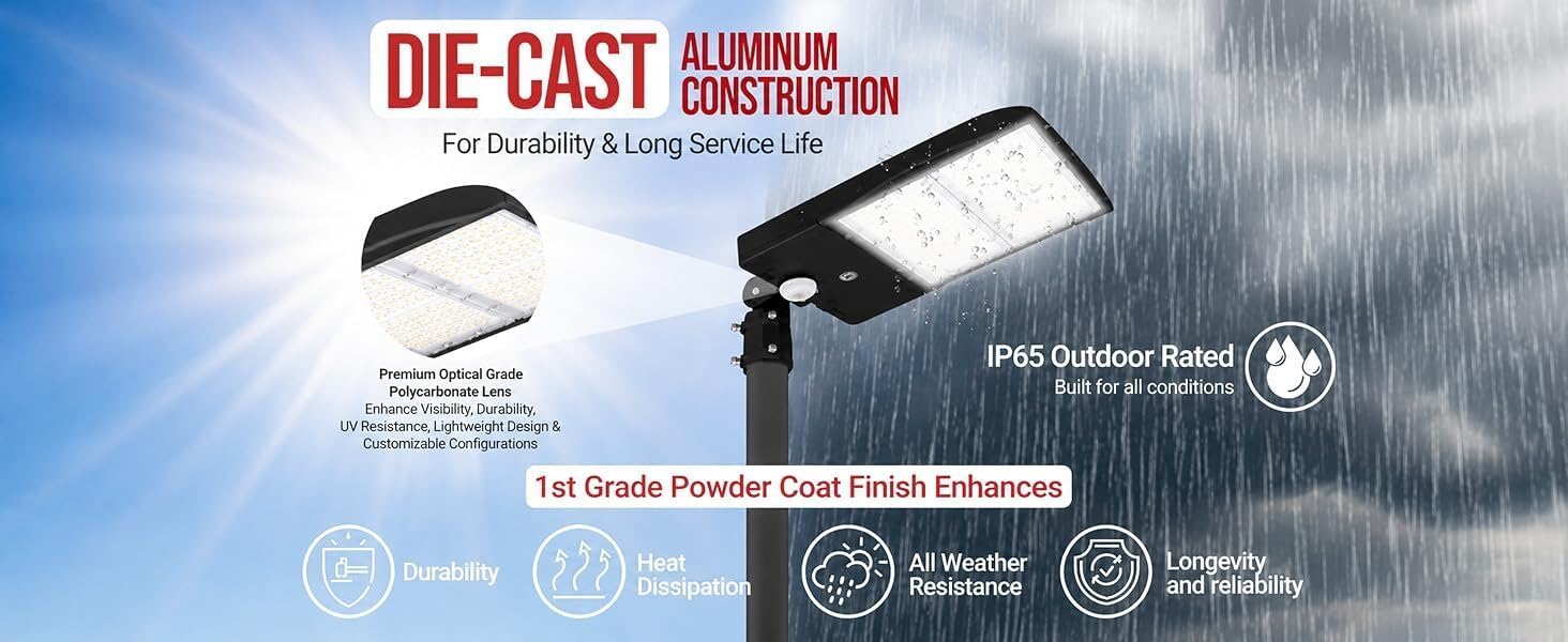 RuggedGrade 150W NextGen IV LED Parking Lot Light with Photocell image 3