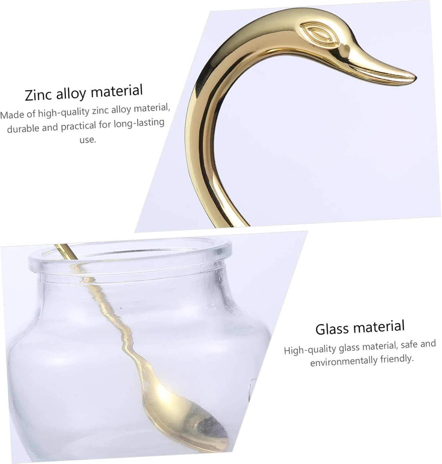 PRETYZOOM 1pc Glass Condiment Pot Spoon Spice Jar for Seasoning for Weddings Parties and Home Decor