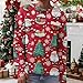 Red Women's Christmas Sweaters Women's Ugly Christmas Sweaters Ladies Cute Embellished Winter Funny Holiday Pullovers Plus Size Fashion Trendy Clothes Winter 2025 Holidays