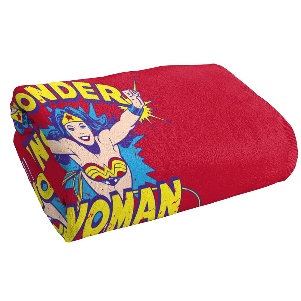 Wonder Woman Beach Towel - 30x60 Inches, Arms Crossed Design, Super Absorbent