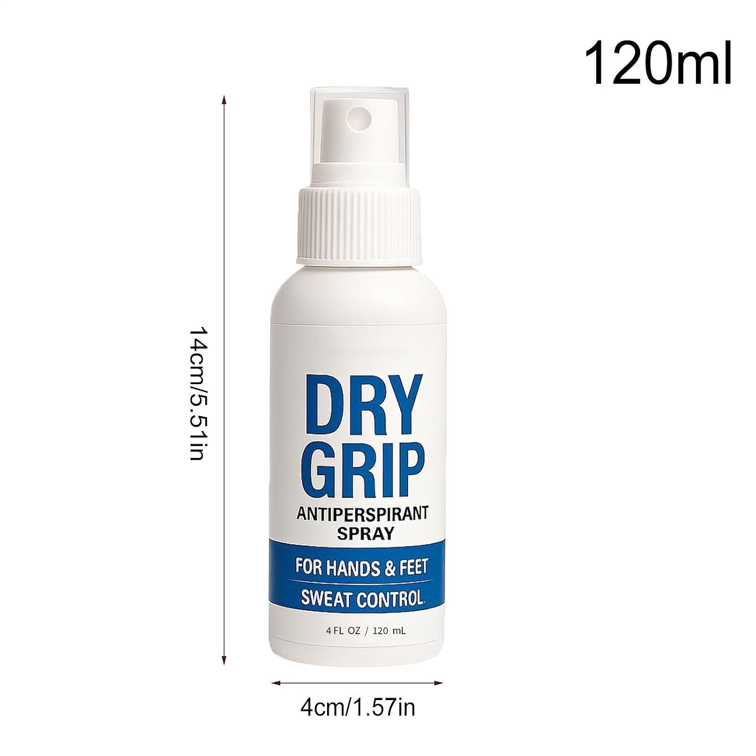 Sweat Antiperspirant Spray - Quick Dry Mist, 1.81 Inches Odor Remover with Non Sticky Formula, Cooling Protection, Long Lasting Defense, Foot Care Spray for Men Women Sports Gym Daily Comfort