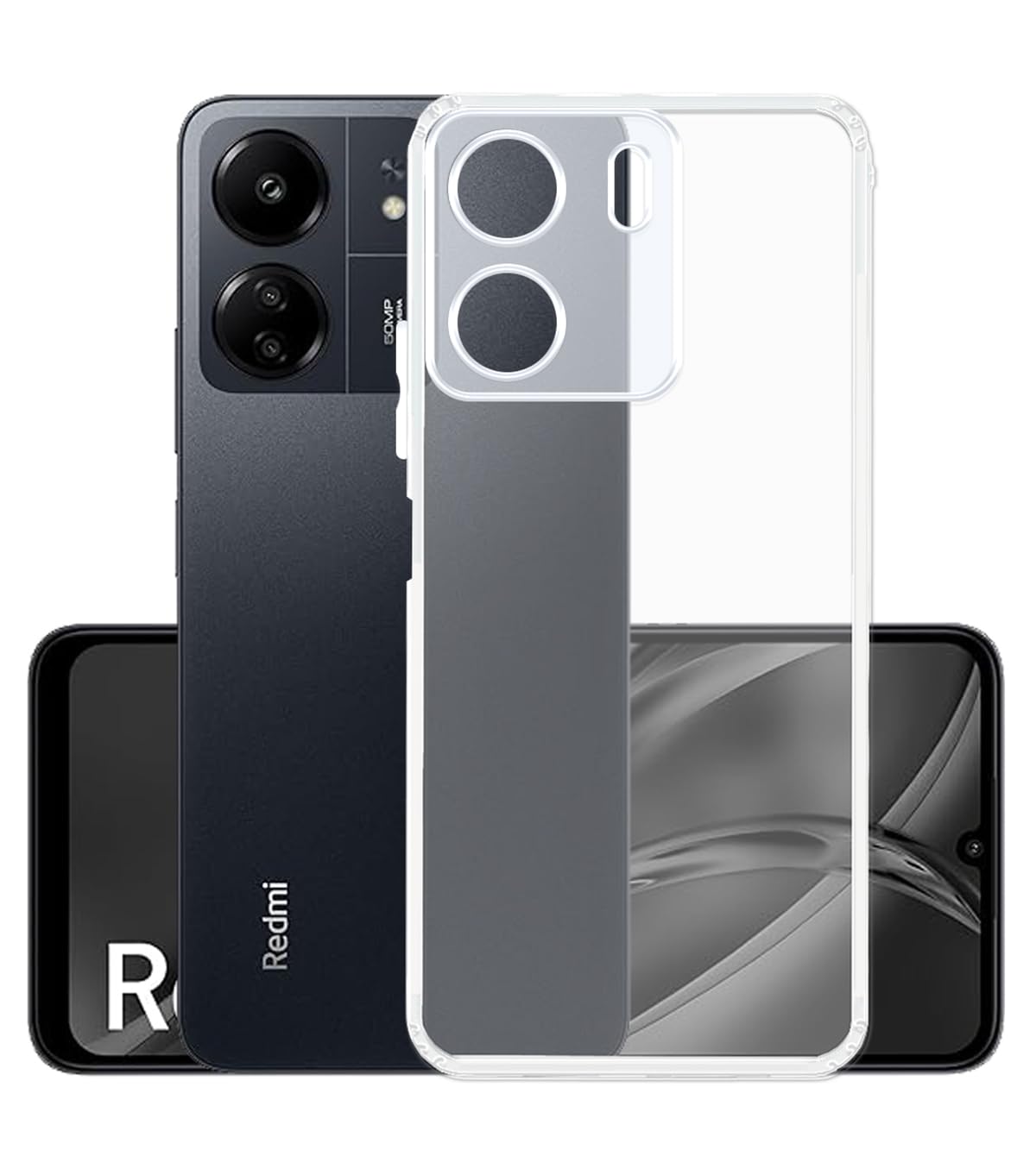 YOFO Back Cover for Mi Redmi 13C (4G) / Poco C65 (Flexible|Silicone|Transparent|Full Camera Protection|Dust Plug) (B0CWPD9BWL) Amazon Price History, Amazon Price Tracker