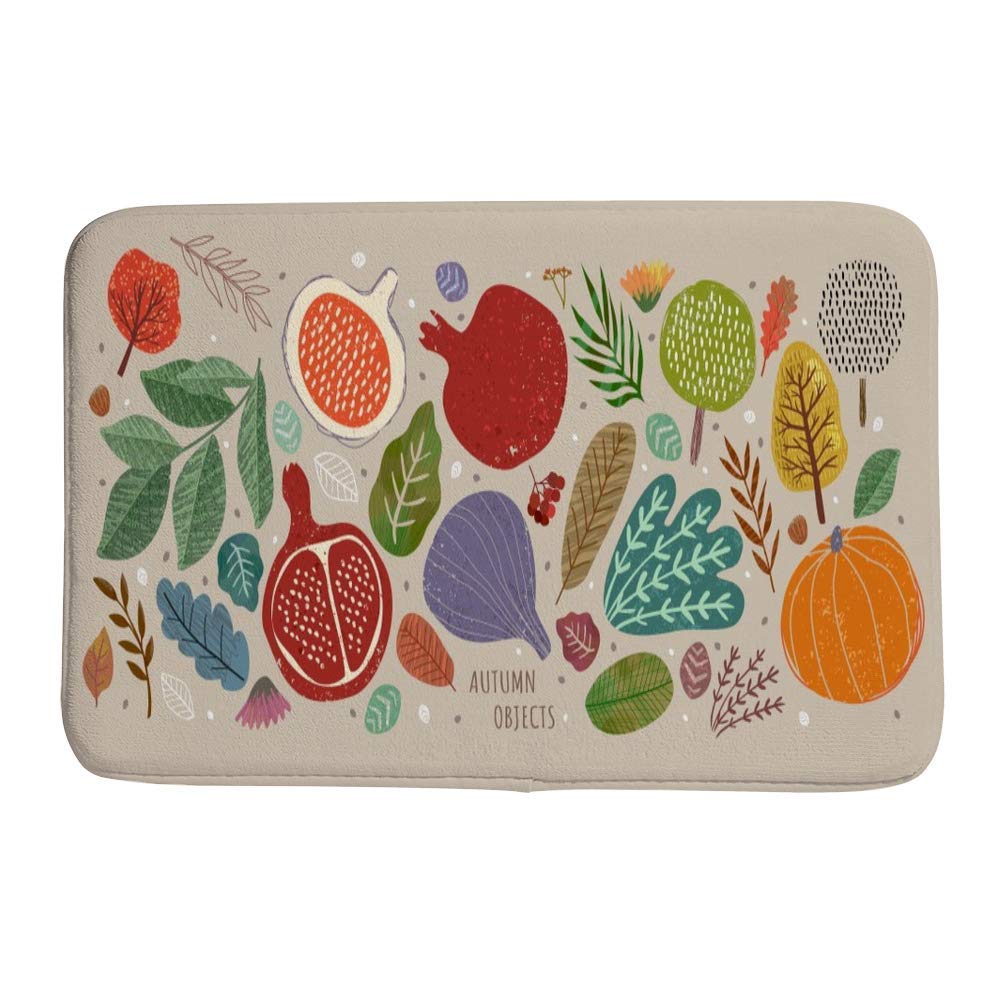 Tapis de bain pour douche ambiance automnale chaleureuse