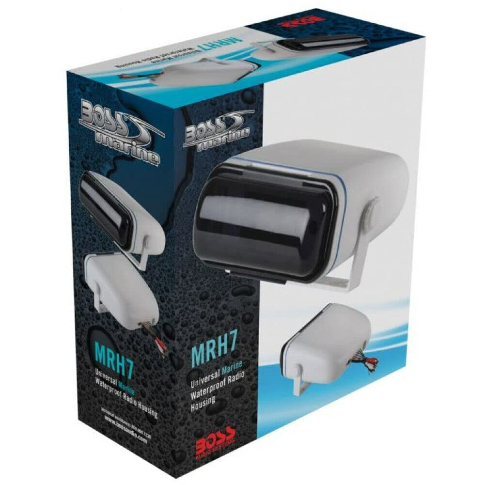 1 AUDIO SYSTEMS MRH7 contenitore per stereo o autoradio marina impermeabile e resistente all'acqua e al sole bianco per barca piscina gommone, 1 pezzo