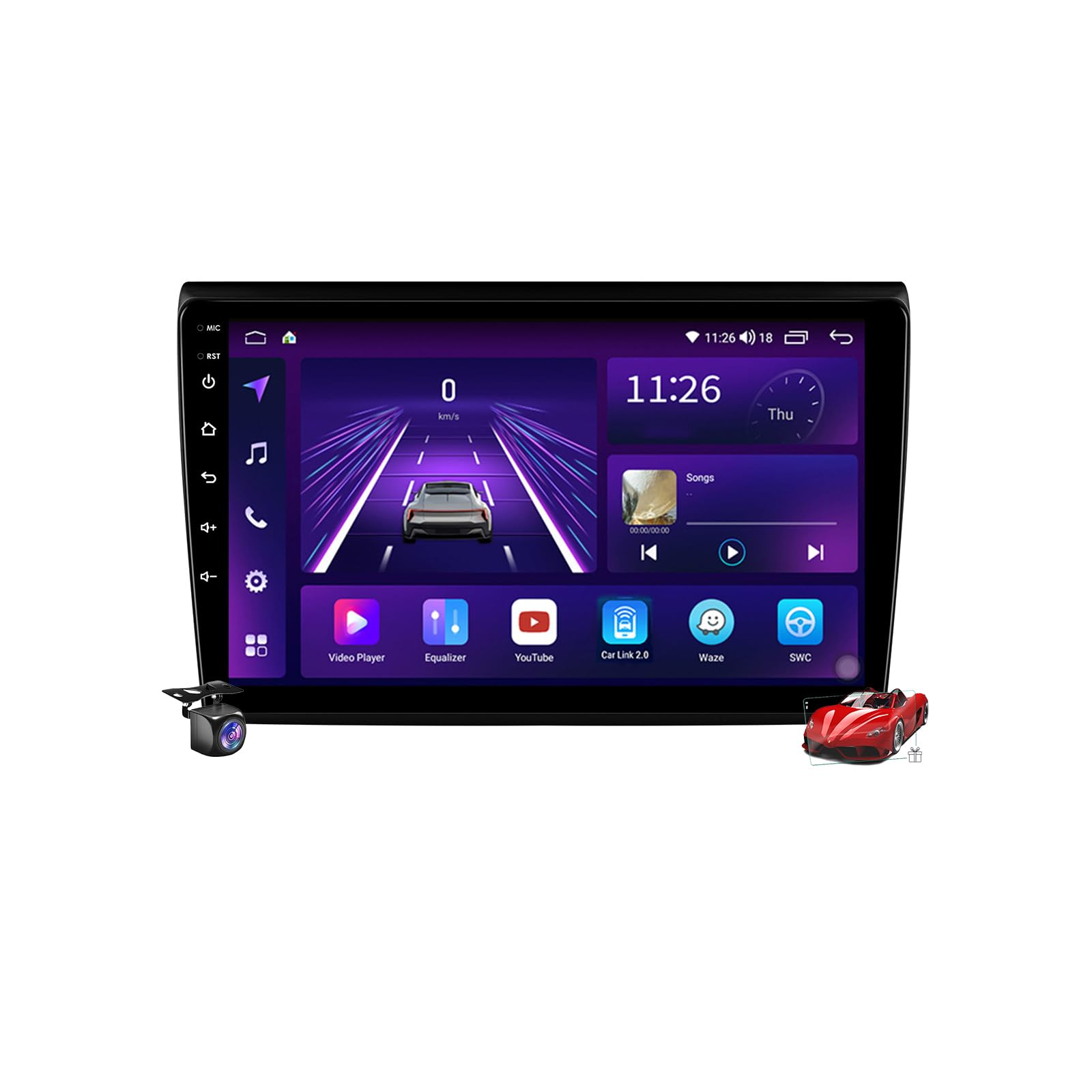 Reproductor multimedia MP5 2 DIN Android 15.0 con Bluetooth para Fiat Bravo 8