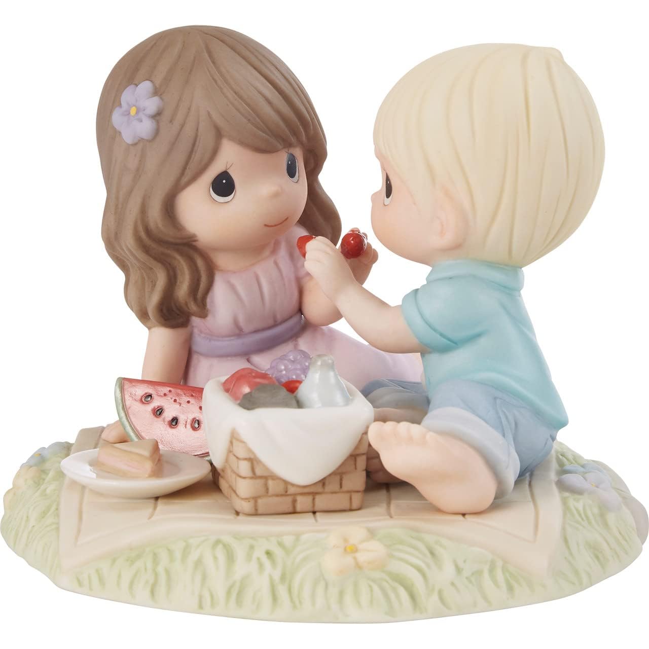 Precious Moments Couple with Picnic Basket Figurine