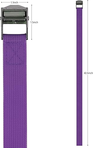 Miniatura 2 de Correa de amarre reutilizable de 2 pies x 1 pulgada, hebilla de leva ajustable, correas de amarre para bicicleta, kayak, equipaje, rieles de techo,