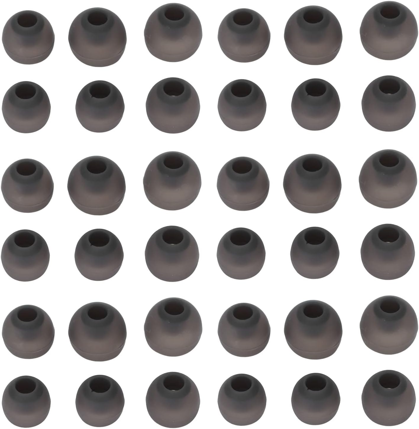 36pcs Soft Silicone Earbud Tips Noise Isolation for 4.5mm‑6.0mm Earphones Replacement Earplugs for Wireless/Wired Earphones, L/M/S Sizes, Compatible with 98% of Applicability