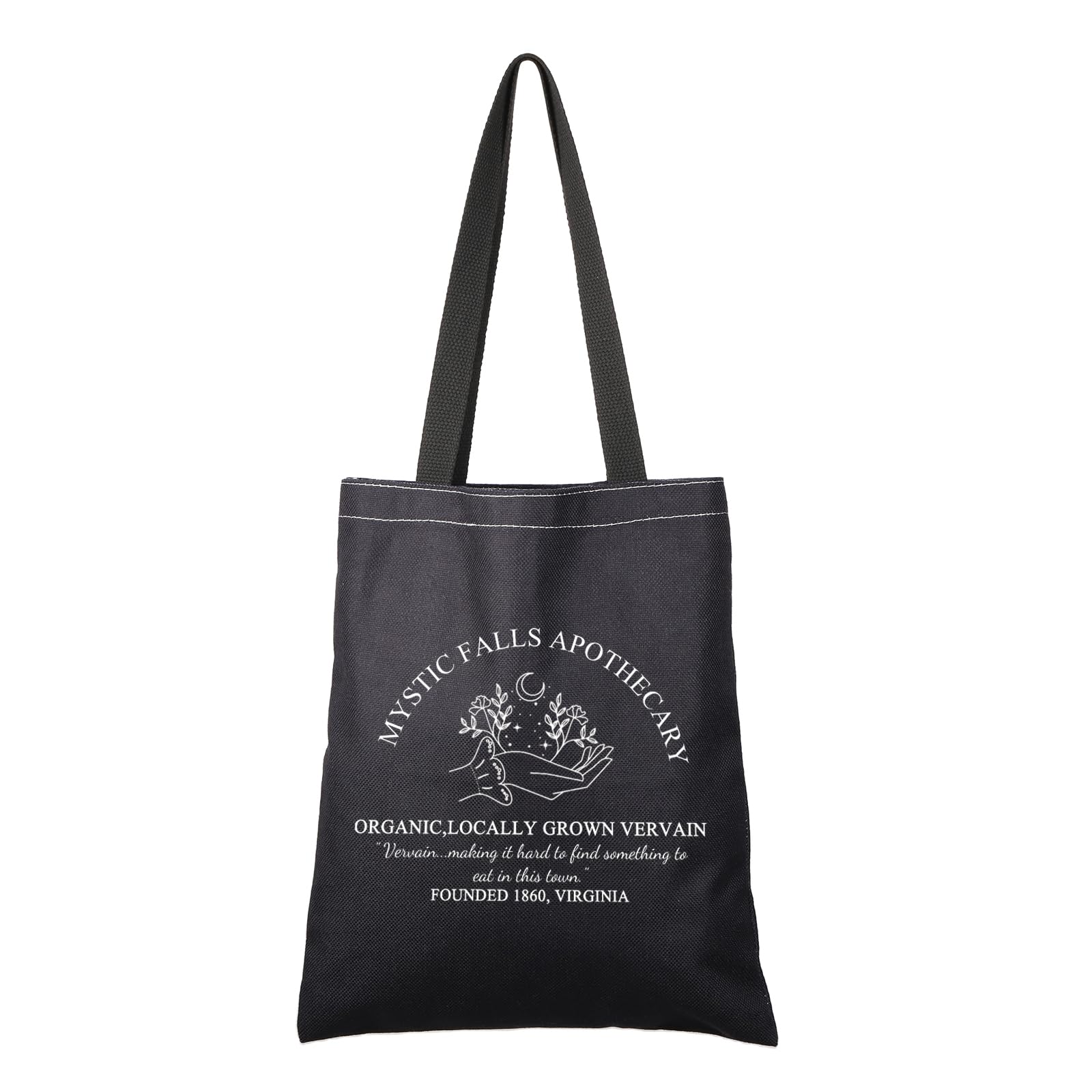 G2TUP Vampire TV Show Inspired Gift Mystic Falls Tote Bag Damon and Stefan Handbag Salvatore Brothers TVD Merch Fans Fandom