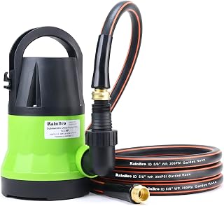 Sump Pump, Submersible Water Pump With 10ft Water Hose Kit, Submersible Pump For Pool Draining, Utility Pump Submersible For Hot Tub Water Removal, 25ft Power Cord, 2300GPH, 1/2 HP
