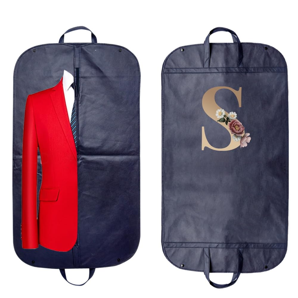 Zip Up Hanging Suit Dress Coat Garment Bag Clothes Cover DustProof Storage Suit Carrier Protector Bags, (gold S)