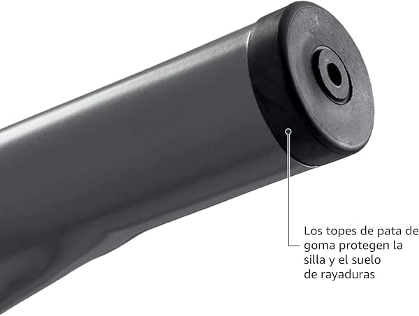 Amazon Basics Paquete de 4 sillas de comedor de metal apilables con respaldo para bistró, cocina, interior y exterior, Gris Oscuro, 51 x 43 x 85 cm - 5