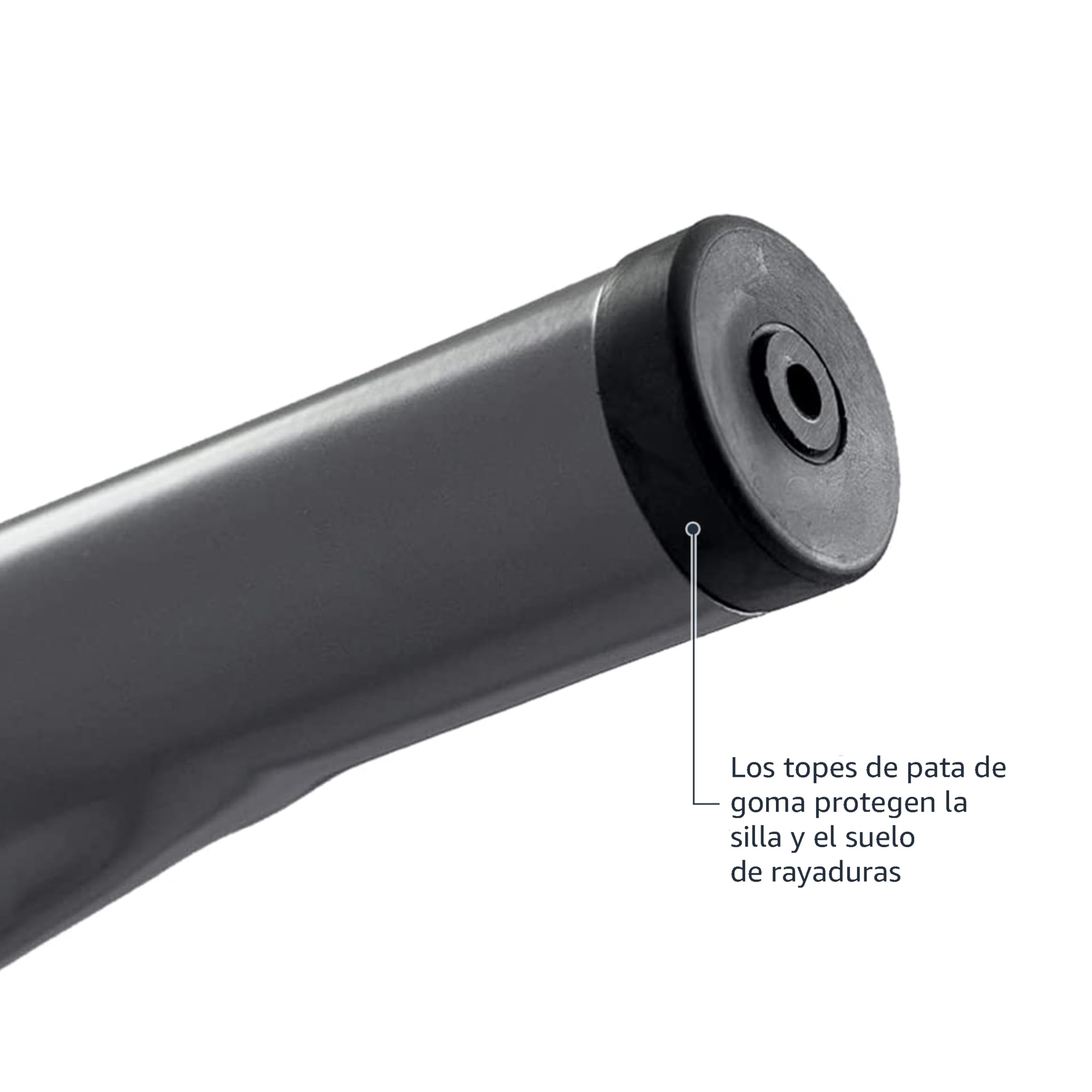 Amazon Basics Paquete de 4 sillas de comedor de metal apilables con respaldo para bistró, cocina, interior y exterior, Gris Oscuro, 51 x 43 x 85 cm — view 5
