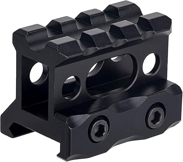 FOCUHUNTER 3 Slots Short Riser Mount 1" Height Slim Picatinny Short Riser Mount, Picatinny Rail Riser Mount, Aluminum Alloy Tactical Scope Riser Base Mount