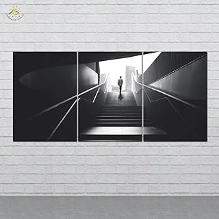 ZJMI Pittura Decorativa Wall Art Tela Stampe Arte Pittura Immagine modulare e Poster Vintag Tela Uomo sulle Scale Home Decor n. Telaio 70×100cm