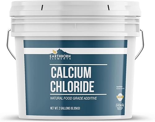 Earthborn Elements Cloruro de calcio cubo de 2 galones, elaboración de vino y queso, aditivo alimentario y conservante