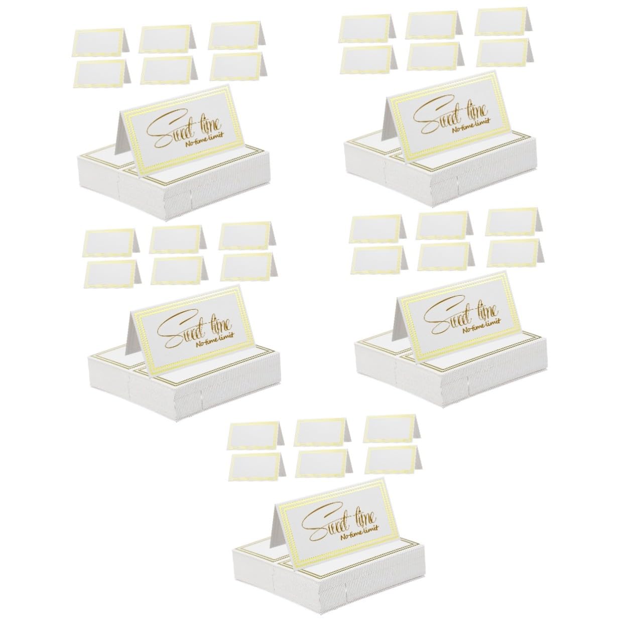 Angoily 300 Tischkarten mit Bronzierter Elegante Platzkarten aus Dickem Papier Schnelltrocknend und Beschreibbar für Hochzeiten Bankette Feiern und Festliche Tischdekoration