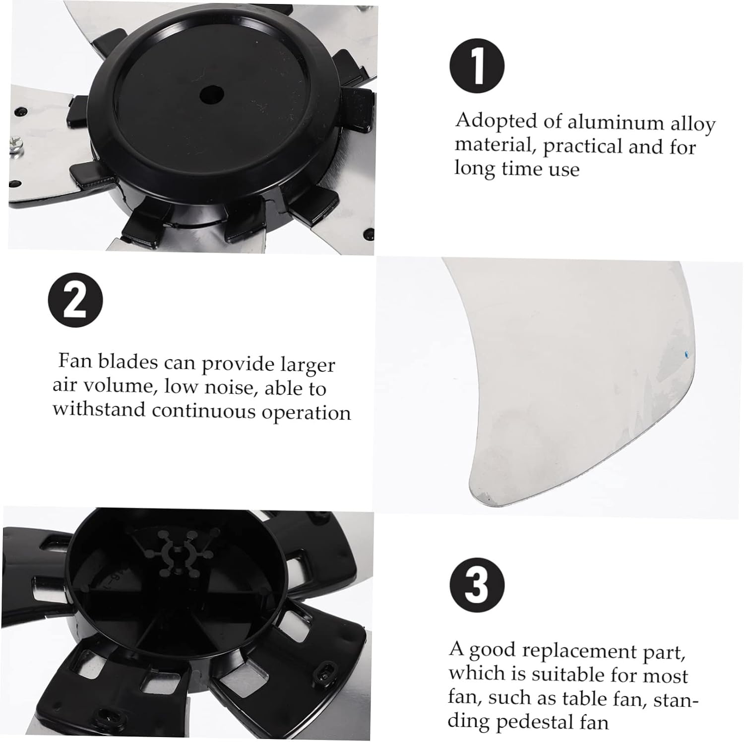 Zerodeko Fan Replacement Metal Fan for Electric Fan 5 Leaves Indoor Standing Fan Accessory
