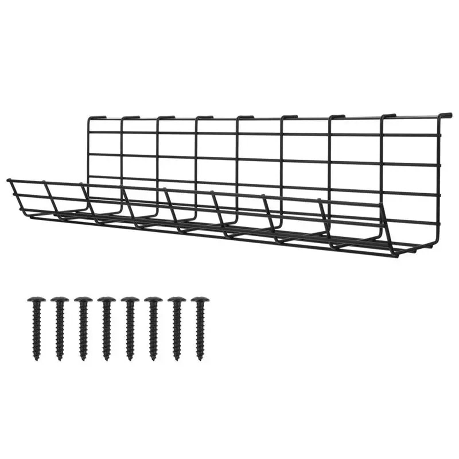 Vassoio for la gestione dei cavi sotto scrivania in metallo | Metallo multicolore di diverse dimensioni: gestione dei cavi sotto la scrivania(43x11.5x11.5cm)