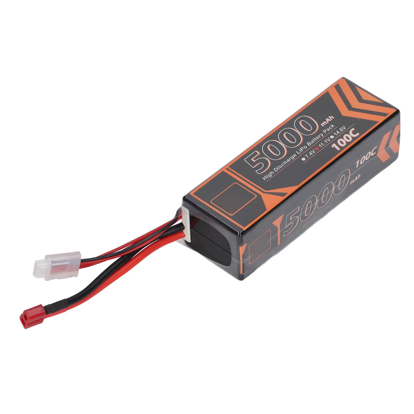 Batteria LiPo RC a Scarica Elevata da 5000 MAh per Quadricotteri FPV Racing, Batteria LiPo 3S da 11,1 V per Slash VXL E Maxx, Accessorio Spina a Forma di T Rossa
