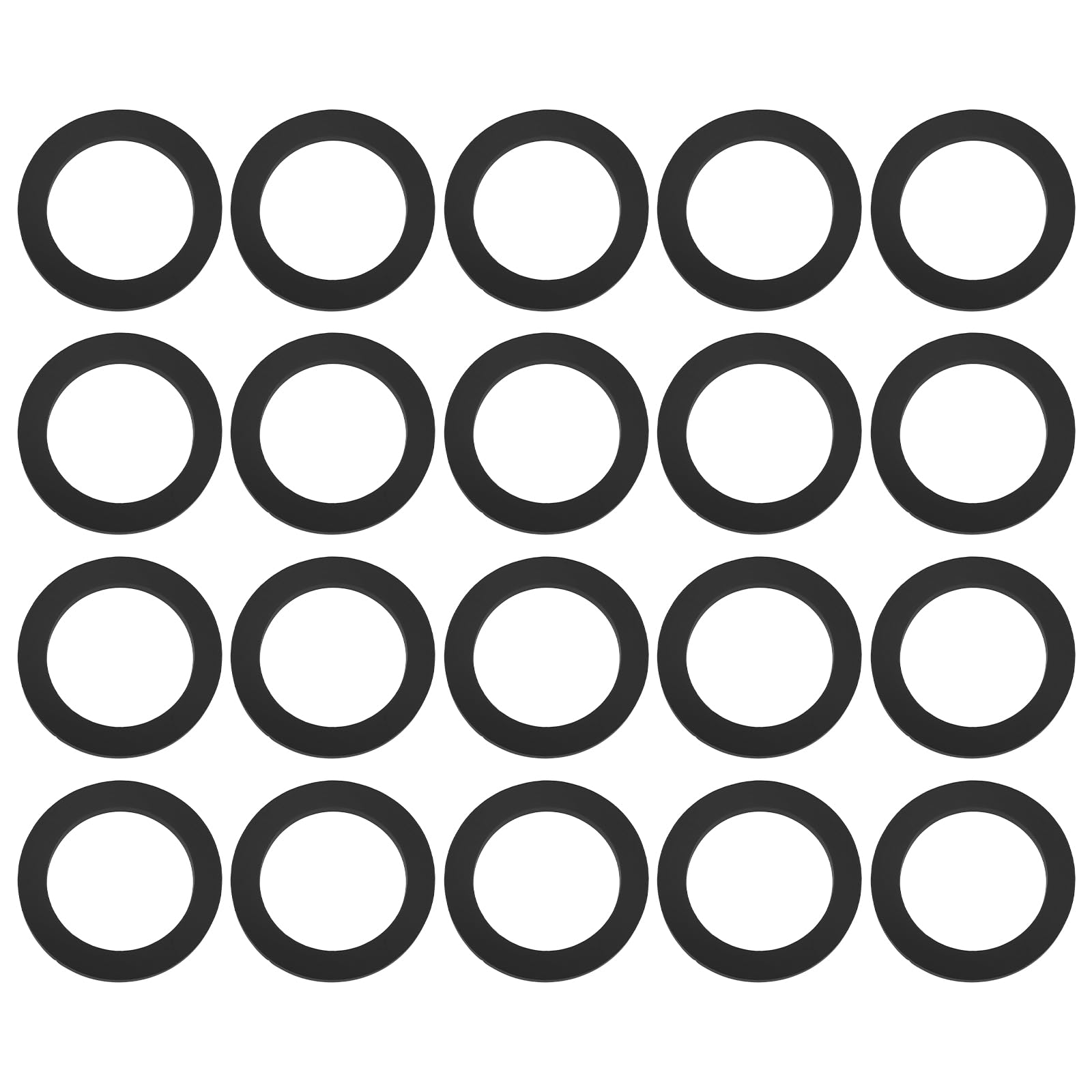 Briny River 20Pcs Flat Rubber Washers 25mm x 35mm x 3mm Anti-Slip Flat Gaskets for Barbell Dumbbell Fitness Equipment Maintenance and Plumbing Applications