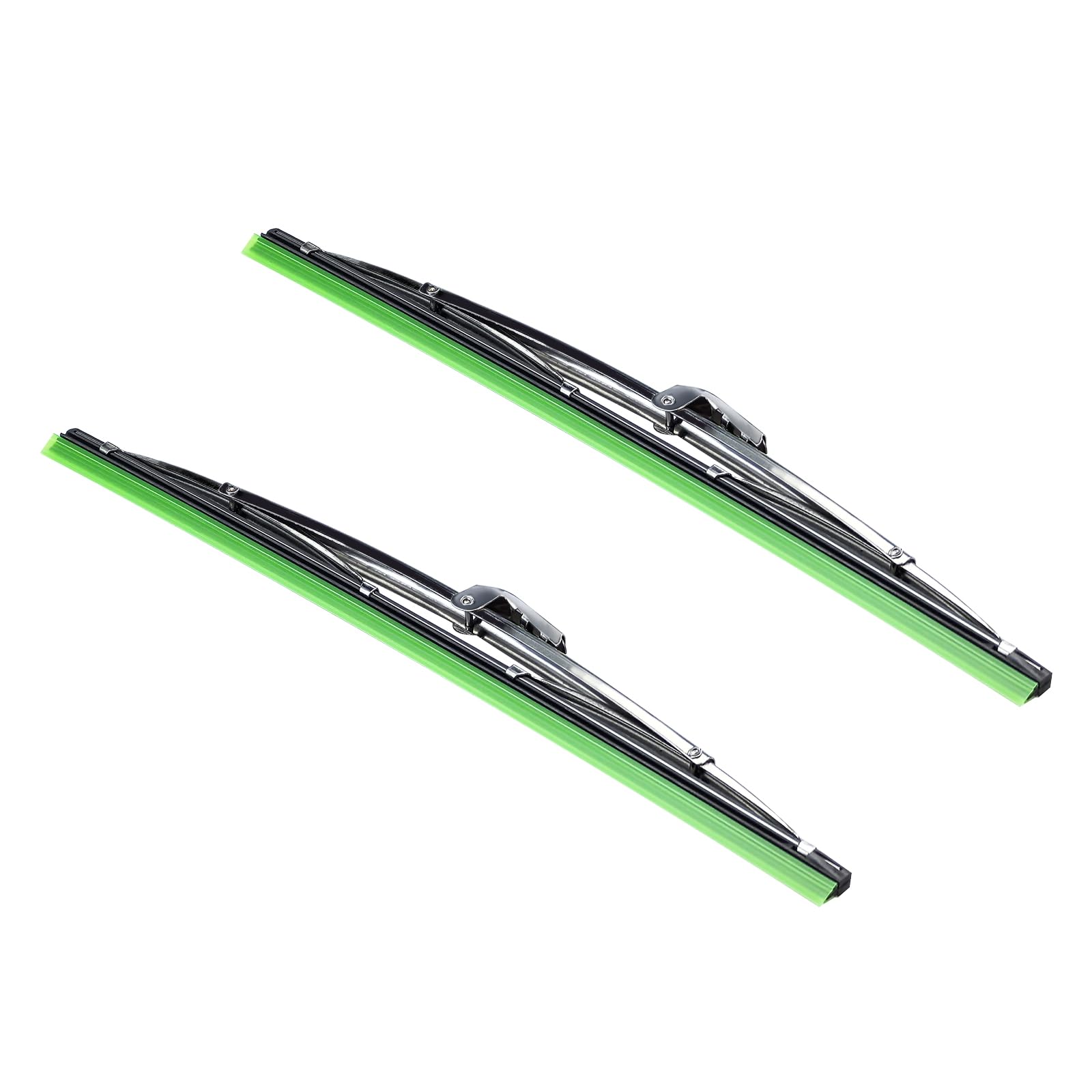 Photo 1 of Windshield Wiper Blades, 12" Stainless Steel Windshield Wiper Blades Replacement Universal Polished Silver for Car