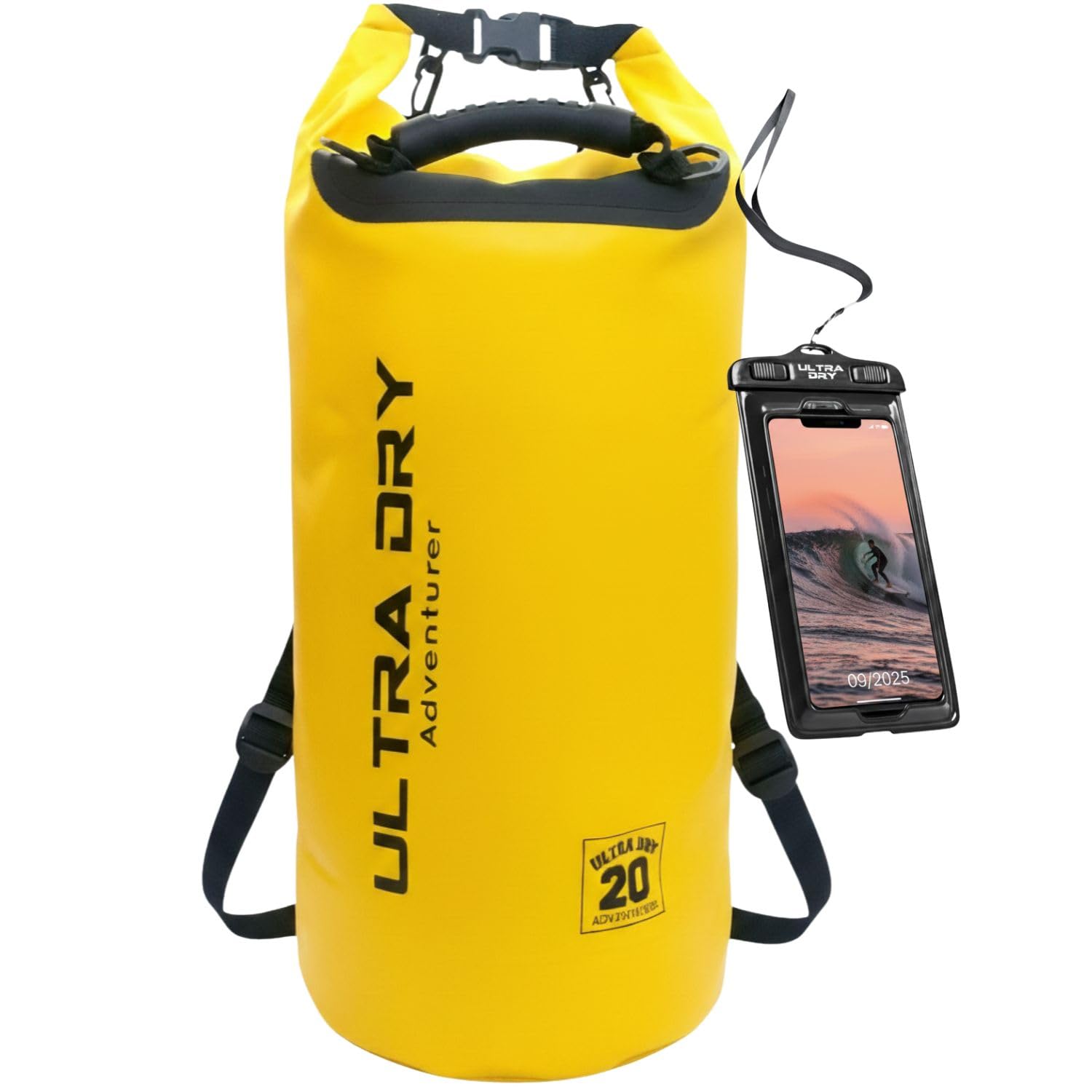 Premium Waterproof Bag, Sack with Phone Dry Bag and Long Adjustable Shoulder Strap Included, Perfect for Kayaking/Boating/Canoeing/Fishing/Rafting/Swimming/Camping/Snowboarding