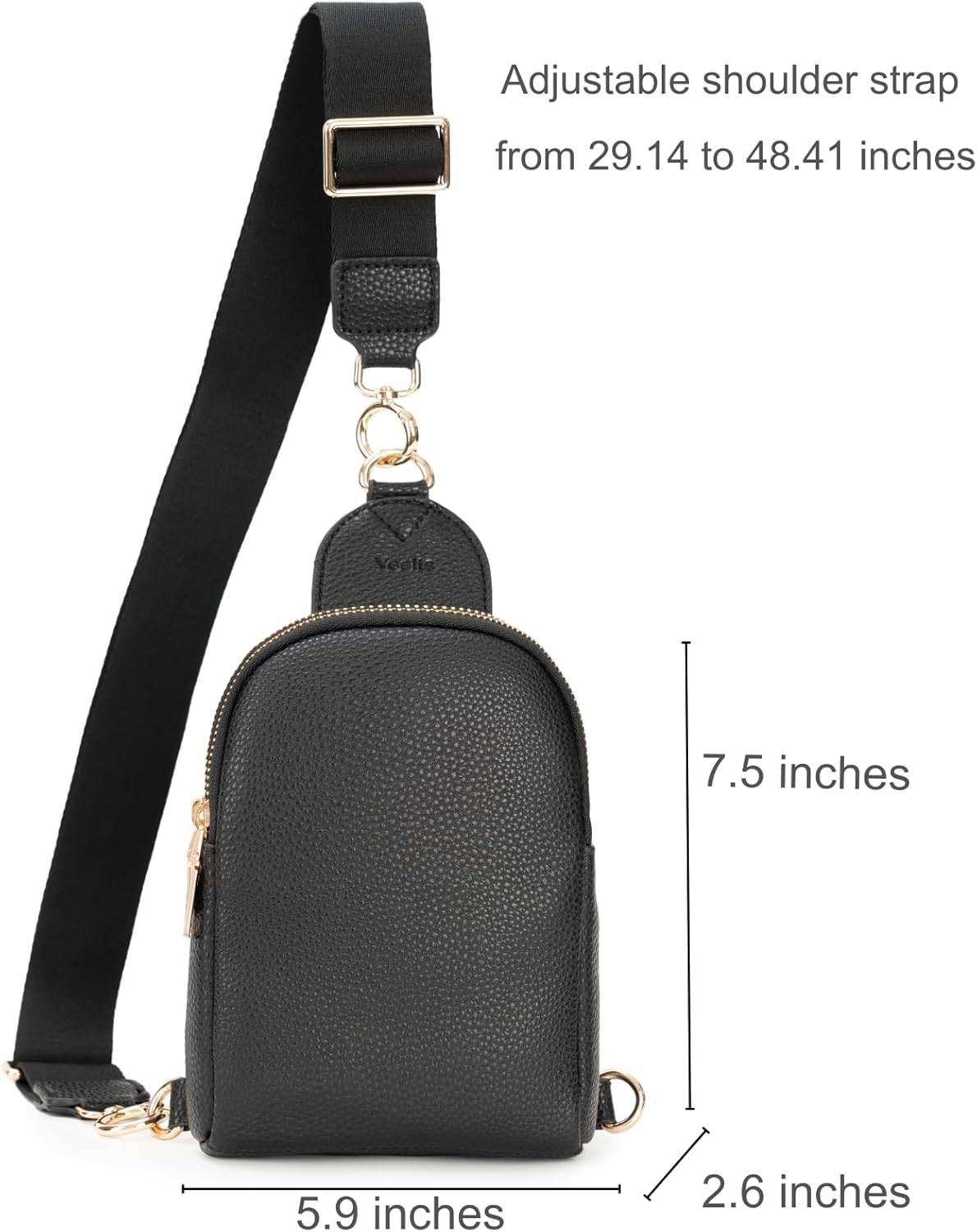 Leather Crossbody Bags for Women Travel Small Crossbody Sling Bag Organizer Fanny Pack Chest Bag