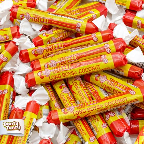 Coconut Candy 24 oz Fun Size – Bulk Candy in Resealable Bag, Individually Wrapped for Freshness, Caramels with Real Coconut Flakes, Gluten Free