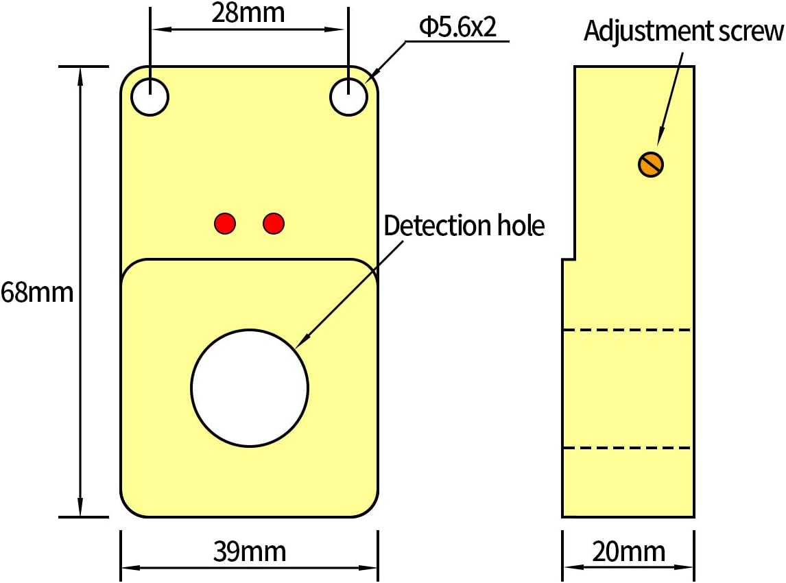 Baomain Ring Proximity Switch Ring Sensor BM-M68-30DN NPN, NO(Normally Open) 30mm Diameter Sensor Screw Machine Feeding Detection and Counting