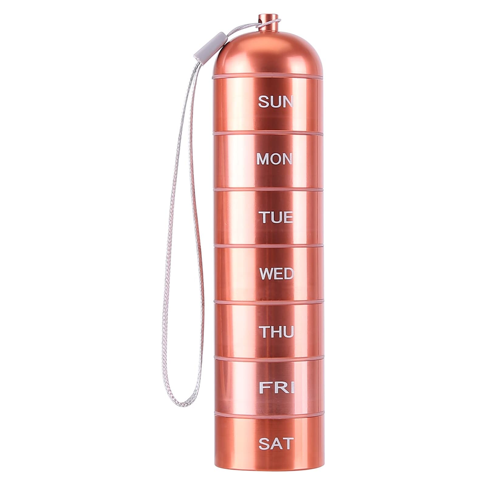 7 Day Metal Pill Box Weekly Pill Box Organiser Portable Pill Cases ...