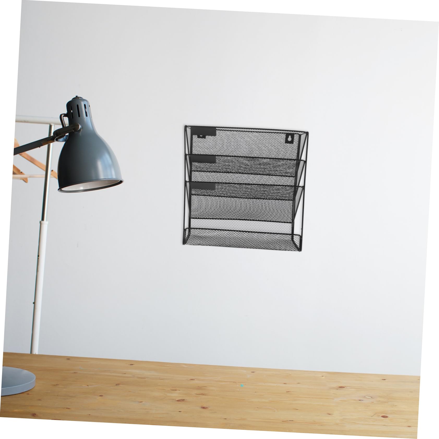 Nero Porta Documenti Organizer File A4 in Ferro, da Parete