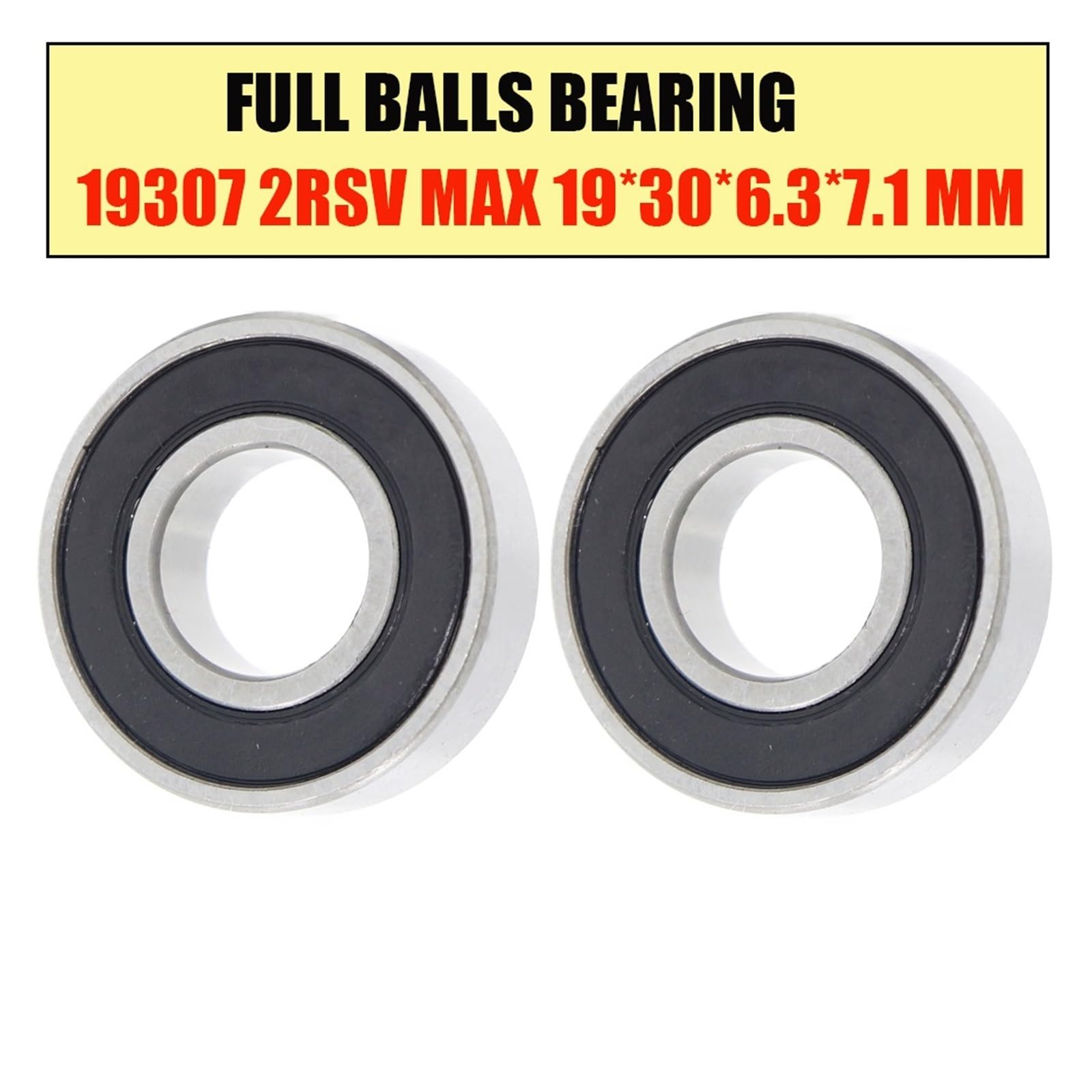 19307-2RSV MAX Lager 19 * 30 * 6,3 * 7,1 Mm 2 Stücke Volle Kugeln Fahrrad Pivot Reparatur Teile 19307 2RS RSV Kugellager 19307-2RS