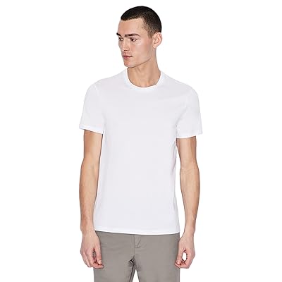 Armani Exchange Crew Neck T Shirts with Small Logo Patch Men