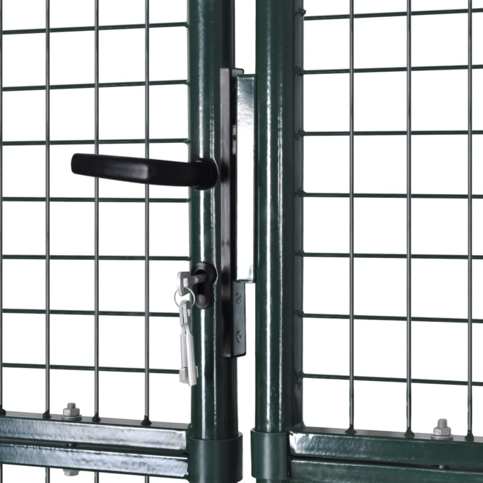 Gecheer Cancello,Doppio,da Giardino,Esterno,in Rete Acciaio Zincato,Verde Scuro,306x250 cm,Cancello Doppia Anta,Cancello da Giardino,Cancello Metallo,Cancello Acciaio,Cancello per Recinzione