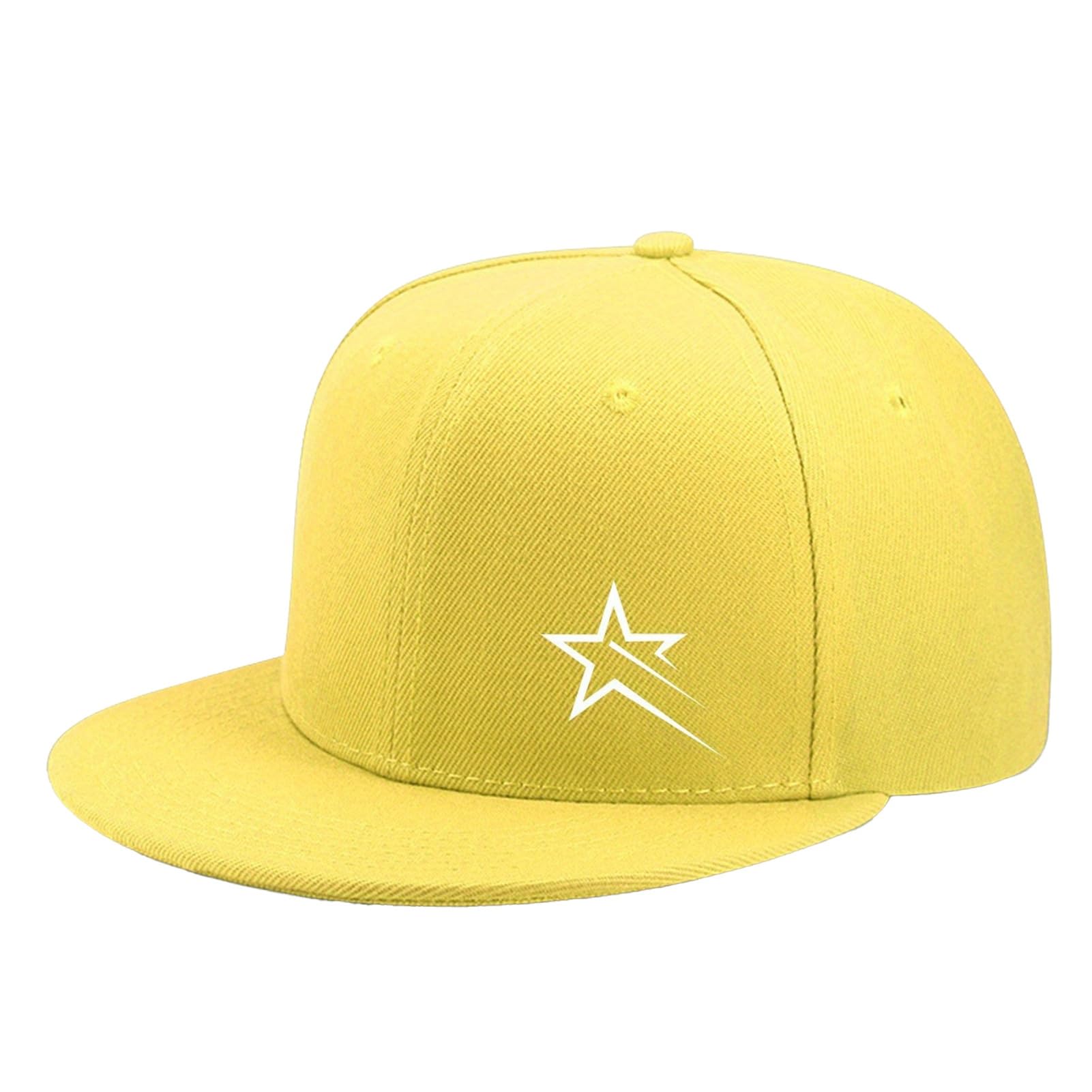 matumou Star Print Baseball Hat, Adjustable Back Buckle Retro Distressed Style Baseball, Flat Brim Outdoor Sunshade