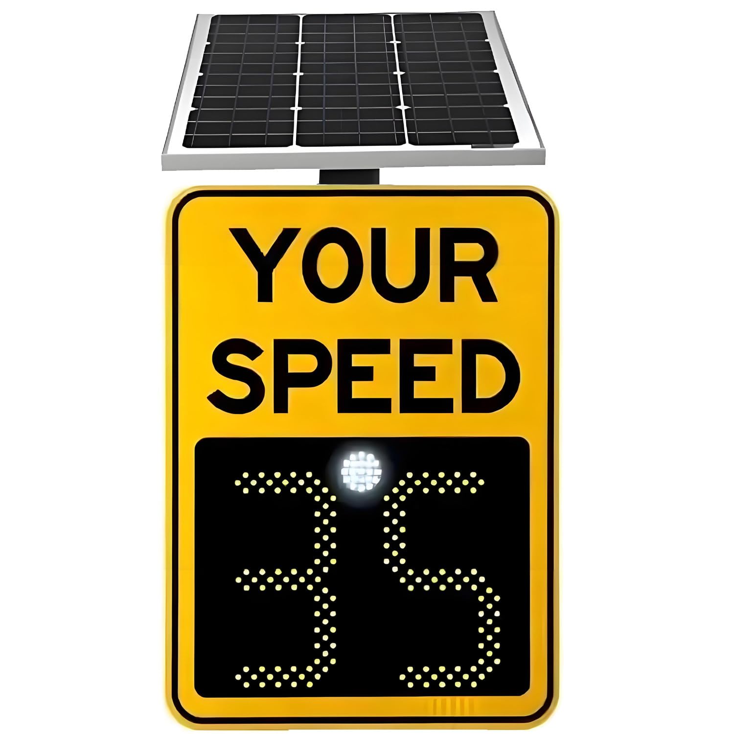 CelyToe Solar Powered Radar Speed Sign,With A Full Set White-24 * 35in