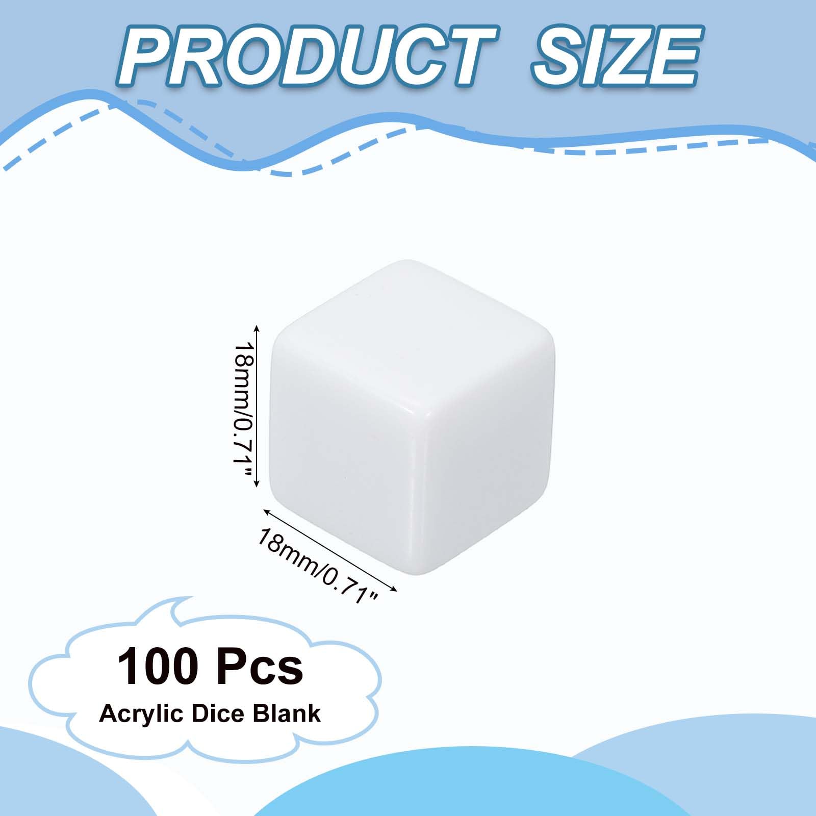 PATIKIL 18 mm Acrylic Dice Blank - Image 2